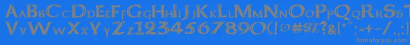 Keltcf Font – Gray Fonts on Blue Background