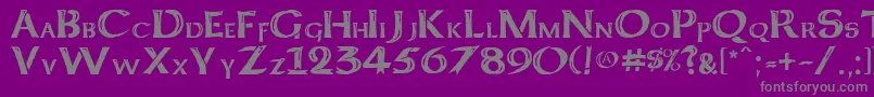 Keltcf Font – Gray Fonts on Purple Background