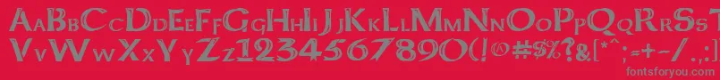 Keltcf Font – Gray Fonts on Red Background