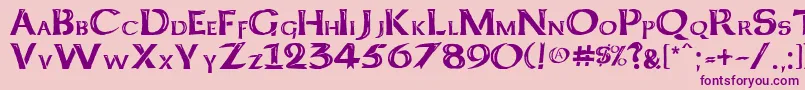Keltcf Font – Purple Fonts on Pink Background