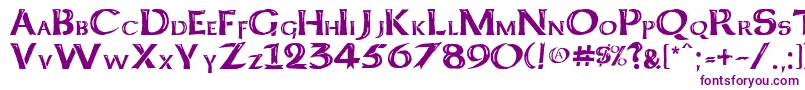 Keltcf Font – Purple Fonts on White Background