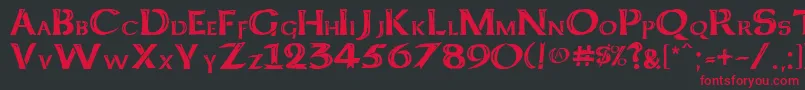Keltcf Font – Red Fonts on Black Background