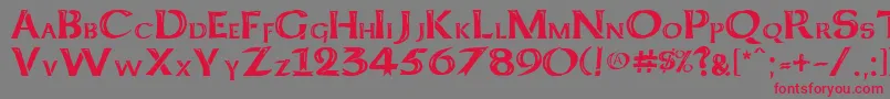 Keltcf Font – Red Fonts on Gray Background