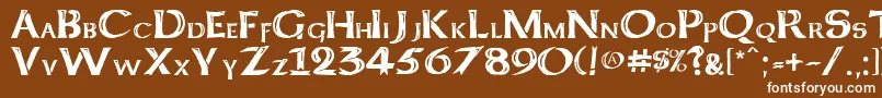 Keltcf Font – White Fonts on Brown Background