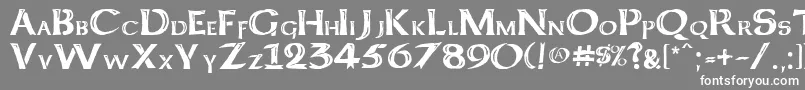 フォントKeltcf – 灰色の背景に白い文字