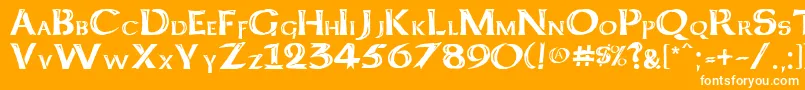 Keltcf Font – White Fonts on Orange Background