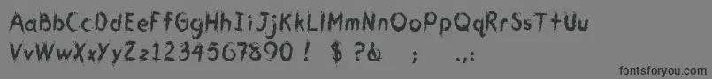 CmYouGotMeWet Font – Black Fonts on Gray Background