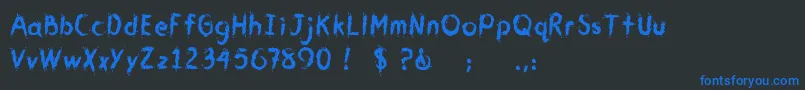 CmYouGotMeWet Font – Blue Fonts on Black Background
