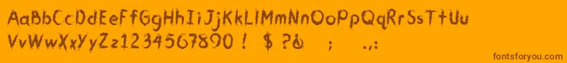 CmYouGotMeWet Font – Brown Fonts on Orange Background