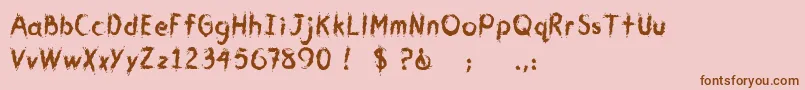 CmYouGotMeWet Font – Brown Fonts on Pink Background