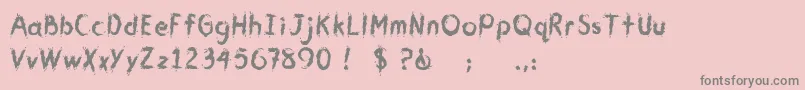 CmYouGotMeWet Font – Gray Fonts on Pink Background