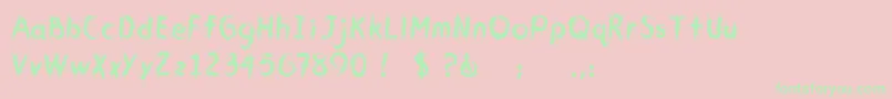 CmYouGotMeWet Font – Green Fonts on Pink Background