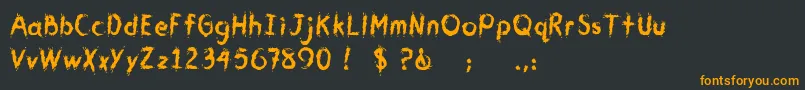 CmYouGotMeWet Font – Orange Fonts on Black Background