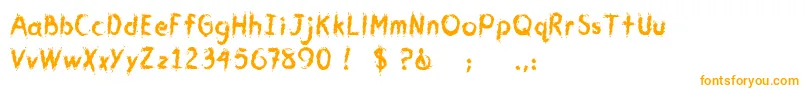 CmYouGotMeWet Font – Orange Fonts on White Background