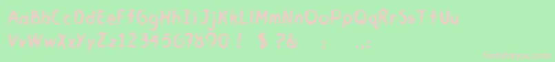 CmYouGotMeWet Font – Pink Fonts on Green Background