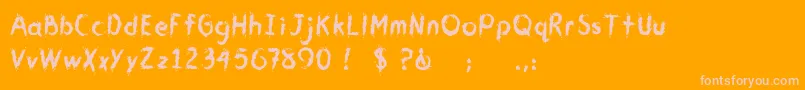 CmYouGotMeWet Font – Pink Fonts on Orange Background