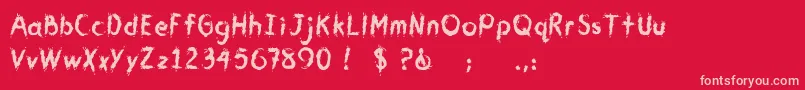 CmYouGotMeWet Font – Pink Fonts on Red Background