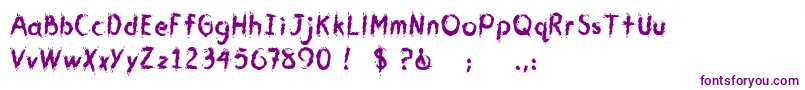 CmYouGotMeWet Font – Purple Fonts on White Background