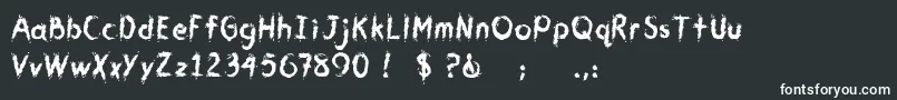 CmYouGotMeWet Font – White Fonts on Black Background