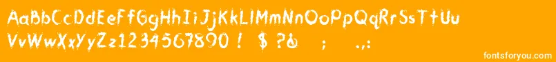 CmYouGotMeWet Font – White Fonts on Orange Background