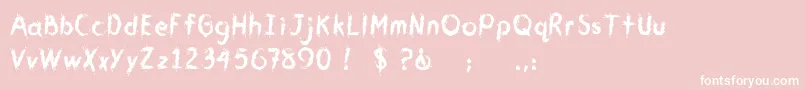CmYouGotMeWet Font – White Fonts on Pink Background