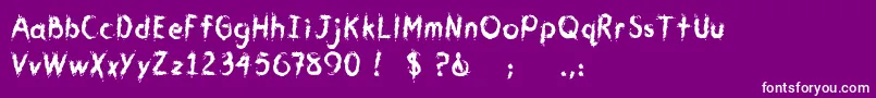 CmYouGotMeWet Font – White Fonts on Purple Background