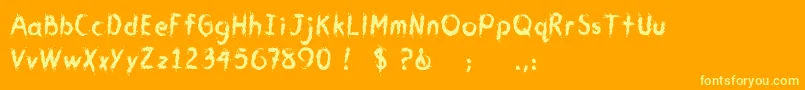 CmYouGotMeWet Font – Yellow Fonts on Orange Background