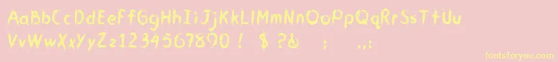CmYouGotMeWet Font – Yellow Fonts on Pink Background
