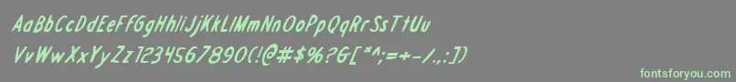 Fonte Draftingboardbi – fontes verdes em um fundo cinza