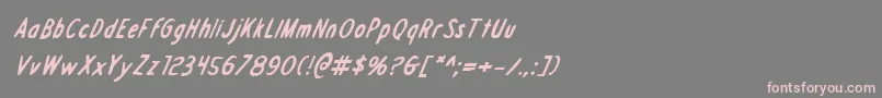 Więcej informacji o czcionce Draftingboardbi Czcionka Draftingboardbi – różowe czcionki na szarym tle