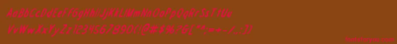 Draftingboardbi Font – Red Fonts on Brown Background