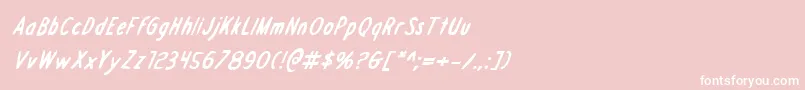 Шрифт Draftingboardbi – белые шрифты на розовом фоне