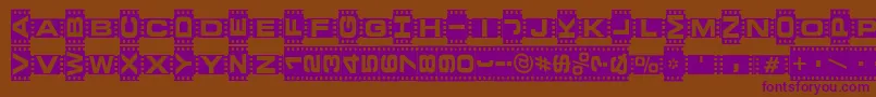 Шрифт Veden – фиолетовые шрифты на коричневом фоне
