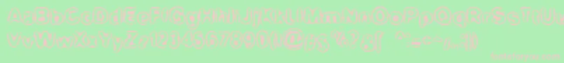 BnMaxi Font – Pink Fonts on Green Background