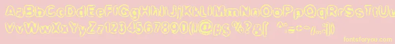 BnMaxi Font – Yellow Fonts on Pink Background