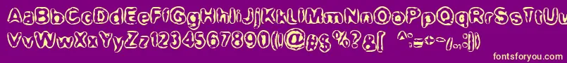 BnMaxi Font – Yellow Fonts on Purple Background