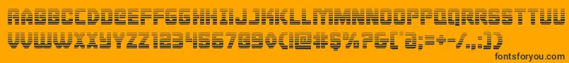 Шрифт Cyborgroostergrad – чёрные шрифты на оранжевом фоне