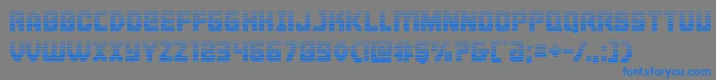 Шрифт Cyborgroostergrad – синие шрифты на сером фоне