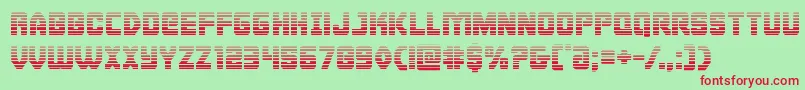 Cyborgroostergrad Font – Red Fonts on Green Background