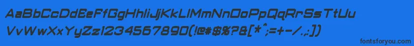 ClassicRobotCondensedBoldItalic Font – Black Fonts on Blue Background