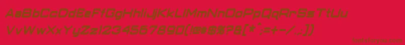 fuente ClassicRobotCondensedBoldItalic – Fuentes Marrones Sobre Fondo Rojo