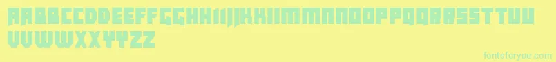 Czcionka CallejonDemo – zielone czcionki na żółtym tle