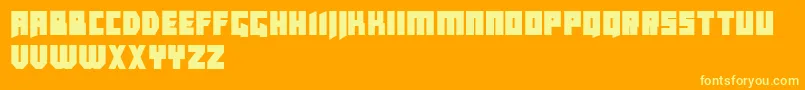 CallejonDemo Font – Yellow Fonts on Orange Background