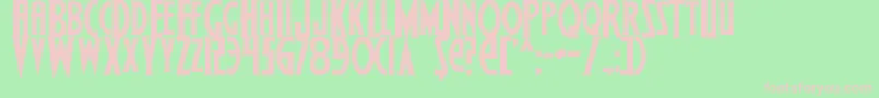 Wolf4b Font – Pink Fonts on Green Background