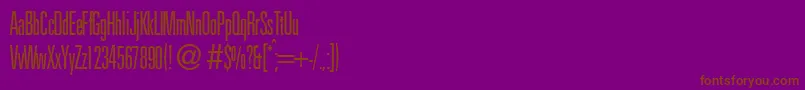 Fonte UniversalxcldbNormal – fontes marrons em um fundo roxo