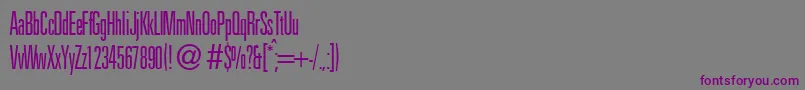 UniversalxcldbNormal Font – Purple Fonts on Gray Background