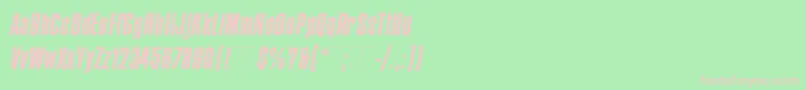 CompactaItalicPlain Font – Pink Fonts on Green Background