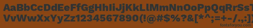 WorksansExtrabold-fontti – mustat fontit ruskealla taustalla