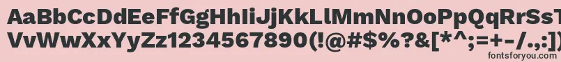 WorksansExtrabold Font – Black Fonts on Pink Background