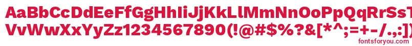 WorksansExtrabold-fontti – punaiset fontit valkoisella taustalla